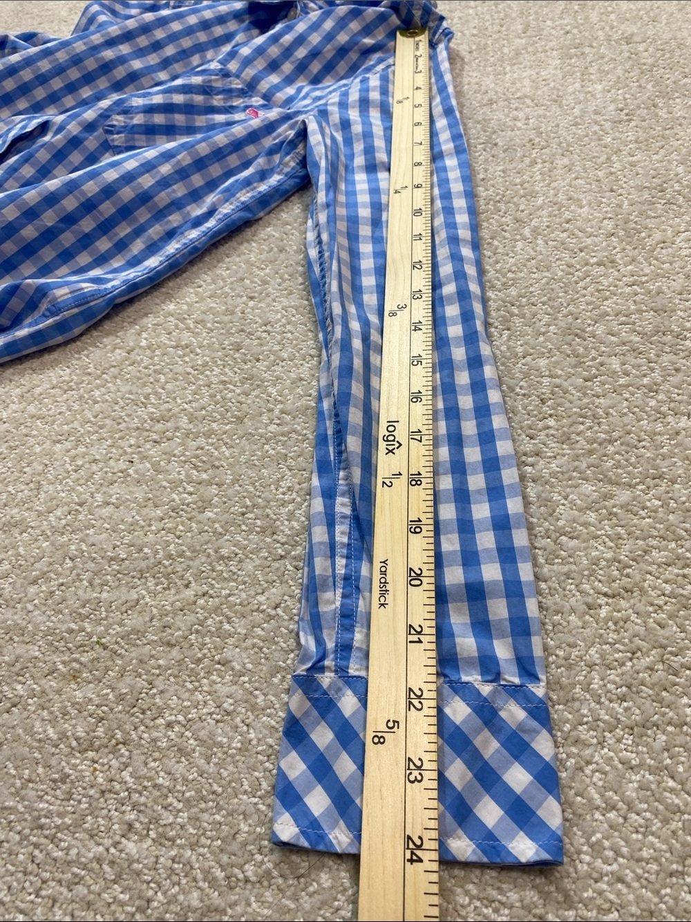Vineyard Vines Blue and White Gingham Button-Down Shirt Size 8 100% Cotton - Picture 14 of 16